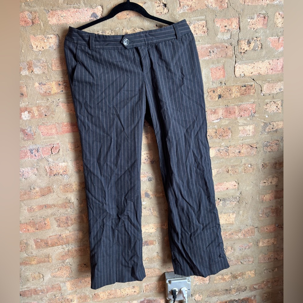 Banana Republic Charcoal Pinstripe Dress Pants